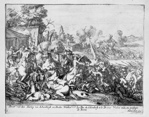 Il Duca di Schomberg e il Dottor Walker sono uccisi nella Battaglia del Boyne da Adriaan Schoonebeek